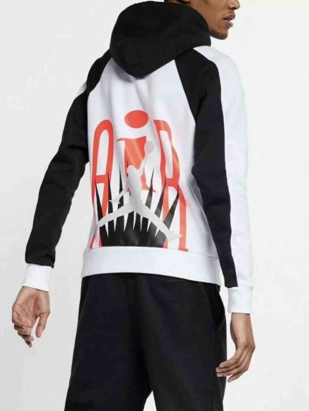 Jordan Men's White & Black Pullover Hoodie_XL